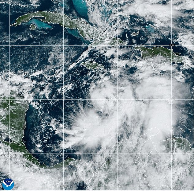 At 7 a.m. ET, Rafael was 80 miles southwest of Montego Bay in Jamaica and moving northwest at 13 miles per hour with wind speeds reaching 60 miles per hour.