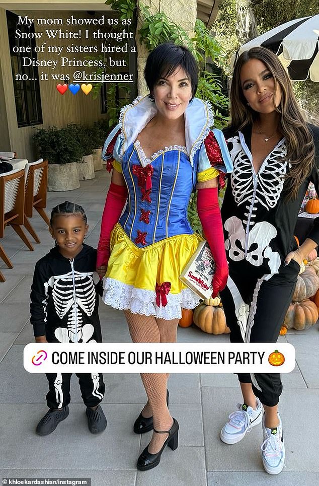 Khloé Kardashian, 40, hosted her 'annual cousin pumpkin party' at her $17 million mansion in Hidden Hills, California, with her mother Kris.