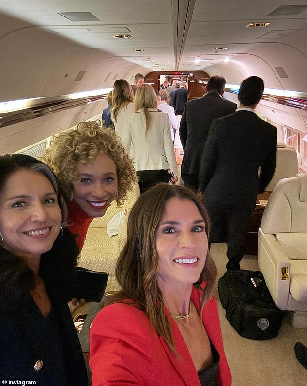 Patrick posted a photo of herself hanging out with former Congresswoman Tulsi Gabbard and former ESPN reporter Sage Steele.