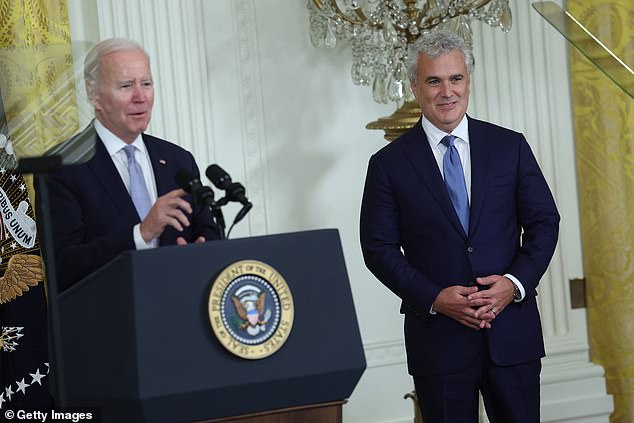 Biden's chief of staff, Jeffrey Zients (R), also appears to have more time on his hands, and reporters spotted him in DC personally buying lunches for his team and heading out the door of the White House to enjoy time outdoors.