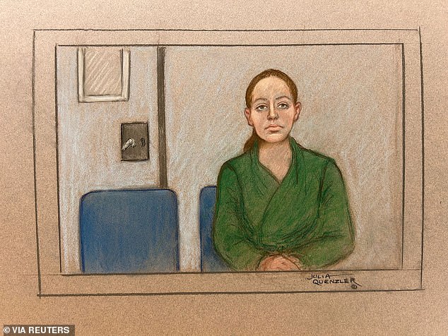 Lucy Letby appears by video link during an appeal against her conviction for attempting to murder a newborn baby, at the Court of Appeal in London, Britain, on October 24.