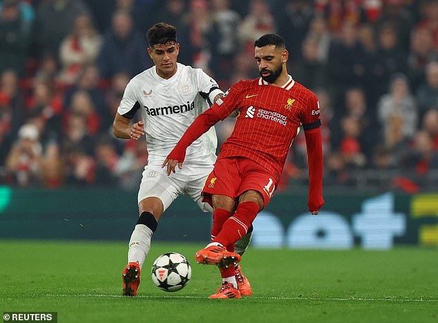 Mohamed Salah assisted two of Liverpool's goals to take his tally in all competitions to nine goals and nine assists.