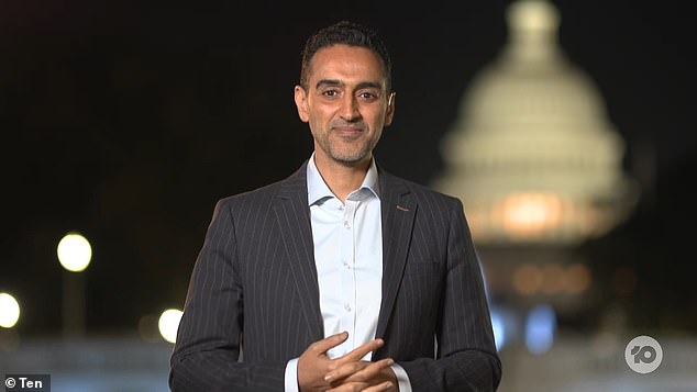 Angry viewers took to Media Spy forums to express their displeasure at the show airing a special US election-themed episode on Wednesday night, making it harder to record. Pictured: Co-host Waleed Aly in Washington, DC, to cover the election.