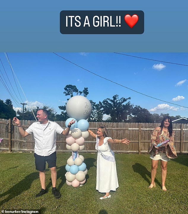 'It's a girl,' the couple announced on Instagram after their gender reveal party