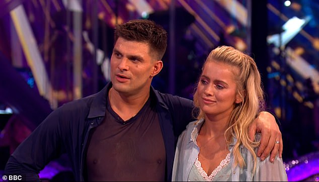 It was no wonder Aljaz was left breathless after the energetic routine in which he and Tasha earned 39 points from the judges, putting them at the top of the leaderboard.