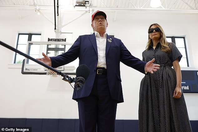 Barron was notably absent when his parents cast their votes in Florida later that day.