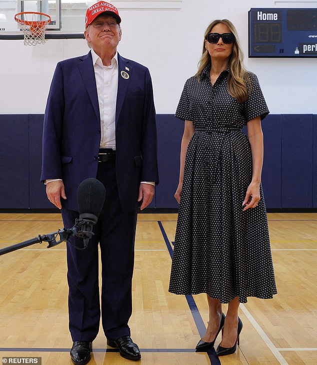 1730864977 371 Barron Trump is pictured voting for his father in snap