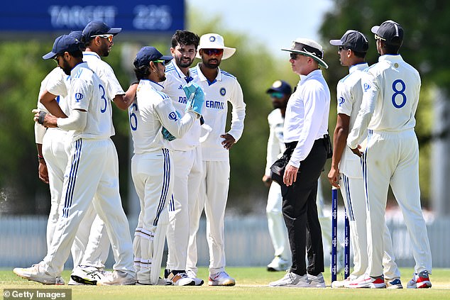 In tense scenes on the fourth day of play, referee Shawn Craig accused India A of 