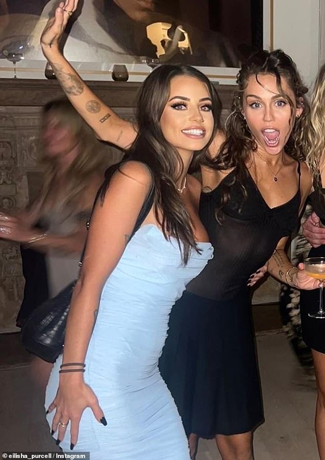 Eilisha appears to have a close bond with her uncle, even attending his August 2023 wedding to Tish in Malibu, where she was seen rubbing shoulders with Miley (both pictured).