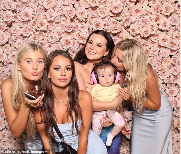 Eilisha posed for a family portrait with Dominic Purcell's daughters Audrey and Augustus, her cousins, in the carousel of photos she shared on Instagram from her wedding.