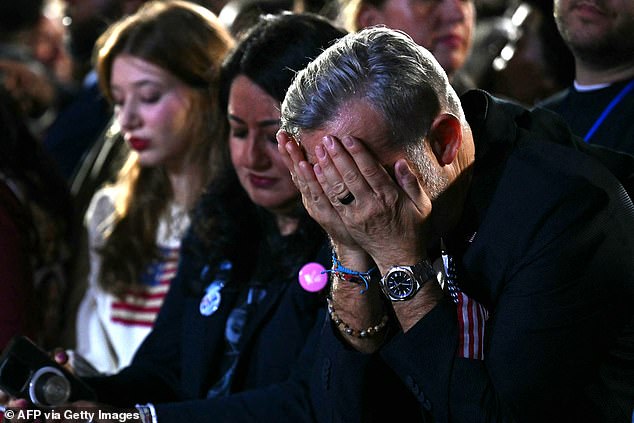 Harris supporters left en masse after hearing that the vice president would not address the crowd tonight.