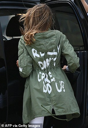 Melania, who wore the coat in 2018, later said the message was 'for the people and for the left-wing media that is criticizing her.'