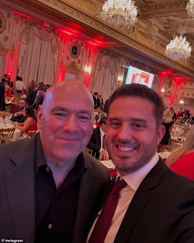 Senator Marco Rubio poses for a photo with UFC commissioner Dana White