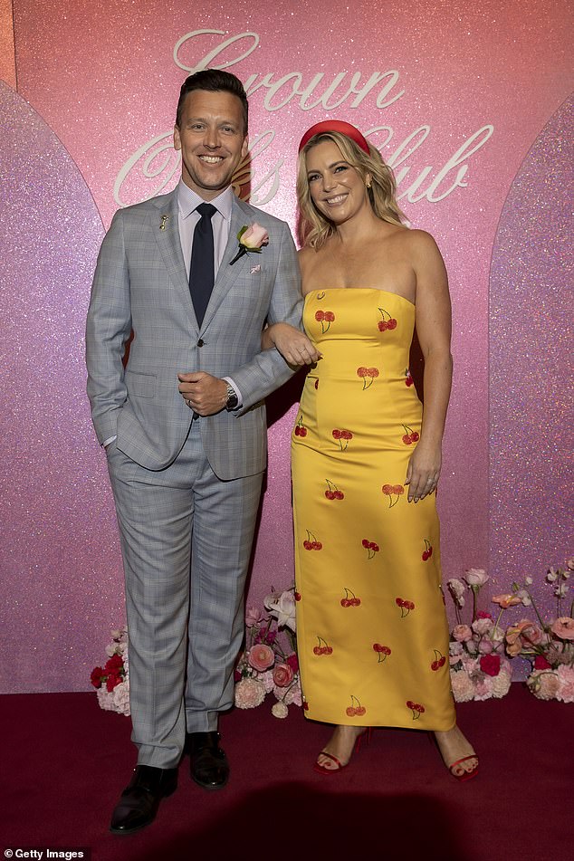 Channel Nine stars James Bracey and Belinda Russell put on a colorful display at the event.