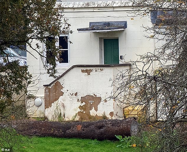 Photographs of the Royal Lodge show that it has since fallen into disrepair, with cracks in the walls.