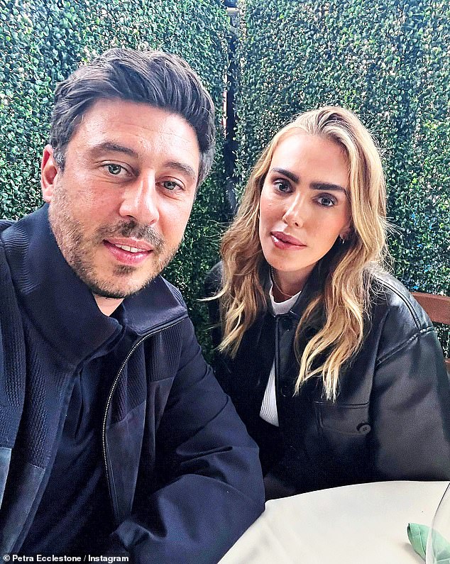 Petra Ecclestone with her husband, real estate agent Sam, 40, whom she married in 2022 and with whom she lives in Los Angeles.