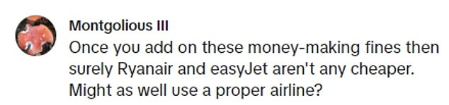 People quickly flocked to the comments section to share their own experiences and their despair at Ryanair's policies.