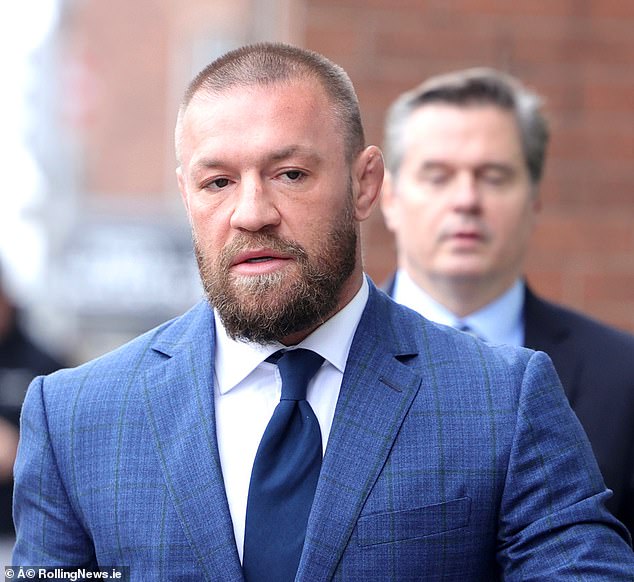 Conor McGregor was seen arriving at court on Tuesday for a civil assault claim stemming from an alleged rape in a Dublin hotel in 2018.