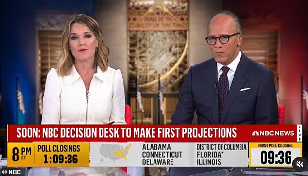 On Tuesday night, Savannah led NBC News Now's real-time breaking news and election coverage alongside Lester Holt.