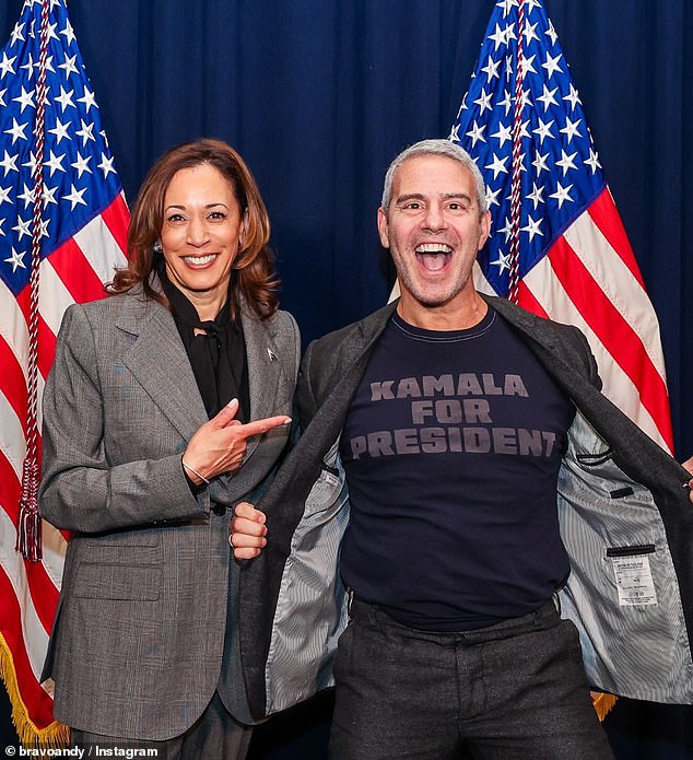 Andy has been one of the most vocal supporters of both the Democratic Party and failed presidential candidate Kamala.