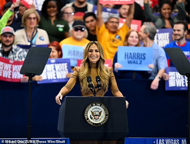 She continued: 'I'm Puerto Rican and, yes, I was born here and we're Americans. I am a mother. I am a sister. I am an actor and entertainer. And I like Hollywood endings. I like it when the good guy wins, and in this case, the good girl.