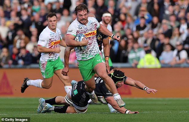 Harlequins could face a major exodus of players next year, with Will Evans (centre) linked with a move to France.