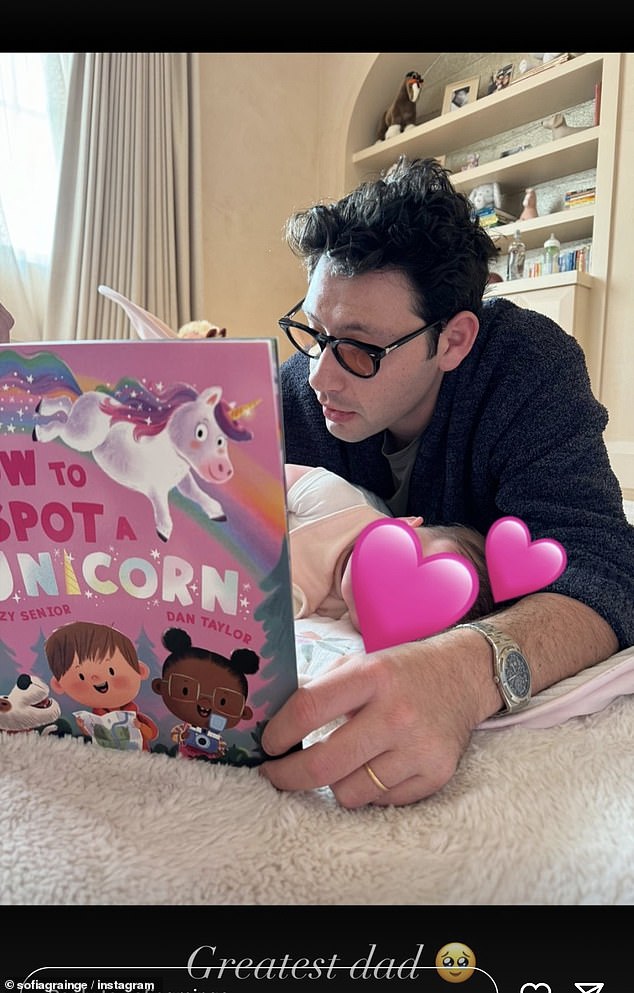 The father-of-one was also seen reading the picture book How to Spot a Unicorn to his baby, at his nursery.