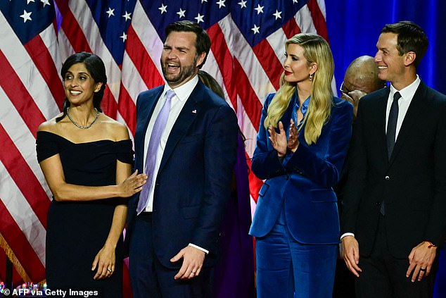 Last night, Ivanka and her husband were with future Vice President JD Vance and his wife, Usha.