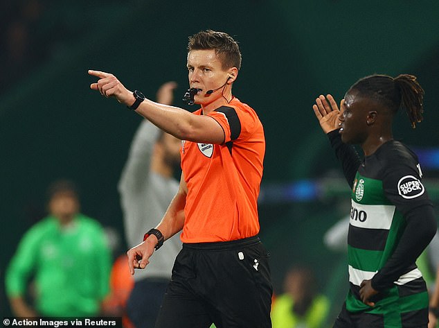 Sporting Lisbon were aggrieved by a similar decision in handball on Tuesday night.