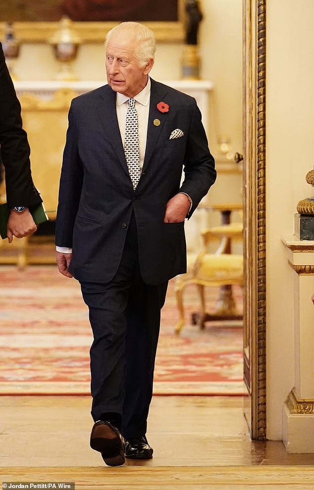 Charles, 75, welcomed business leaders and climate organizations to the palace for the event in London on Wednesday, November 6.