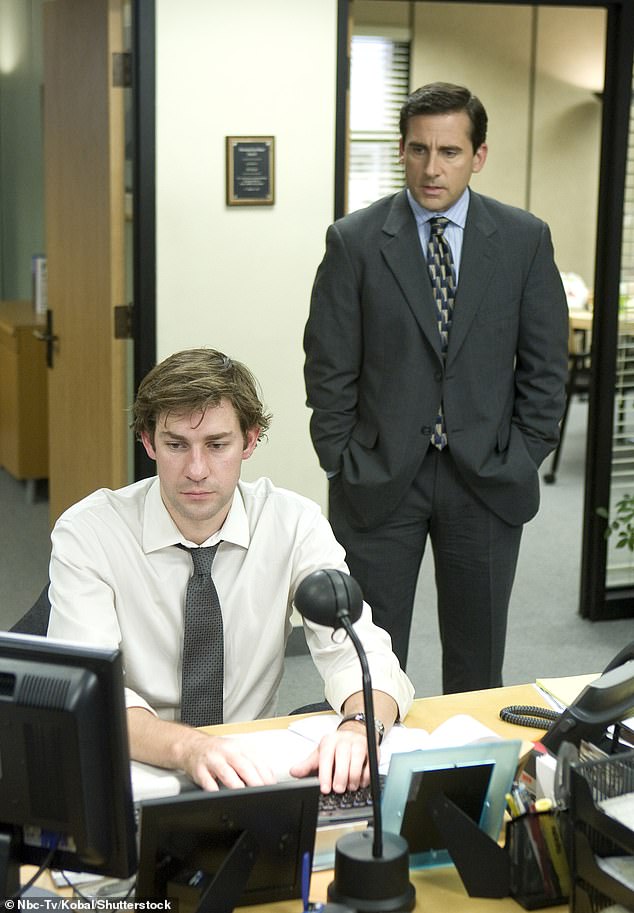 Carell made famous the role of Michael Scott on the mockumentary-style show; Pictured with John Krasinski.