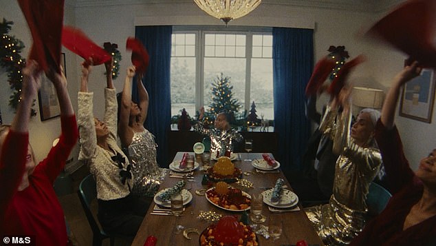 Skylar and her family sit down for Christmas dinner, where they continue an elaborate napkin dance.