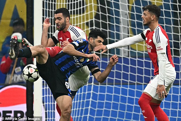 The handball horror was for Mikel Merino (left), who conceded a penalty just before half-time.