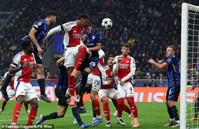 1730942137 279 Inter 1 0 Arsenal Mikel Artetas side suffer second defeat in