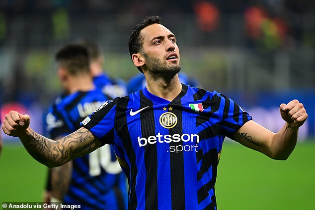 Hakan Calhanoglu coolly converted from the penalty spot to put Inter ahead at half-time