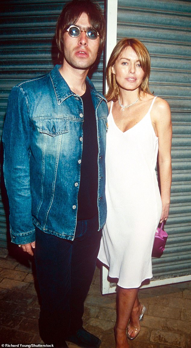 The actress said that while she believes in love, she no longer has any interest in a relationship (pictured with ex-husband Liam Gallagher in 1998).