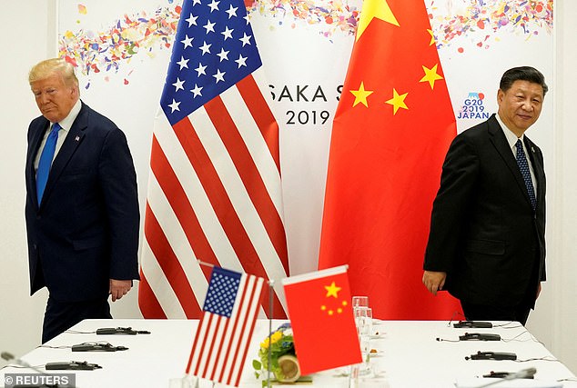 Donald Trump attends a bilateral meeting with Chinese President Xi Jinping during the G20 leaders' summit in Osaka, Japan, on June 29, 2019.