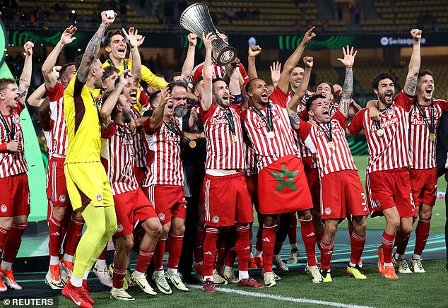 Thursday night's opponent, Olympiakos, won the Conference League last season.