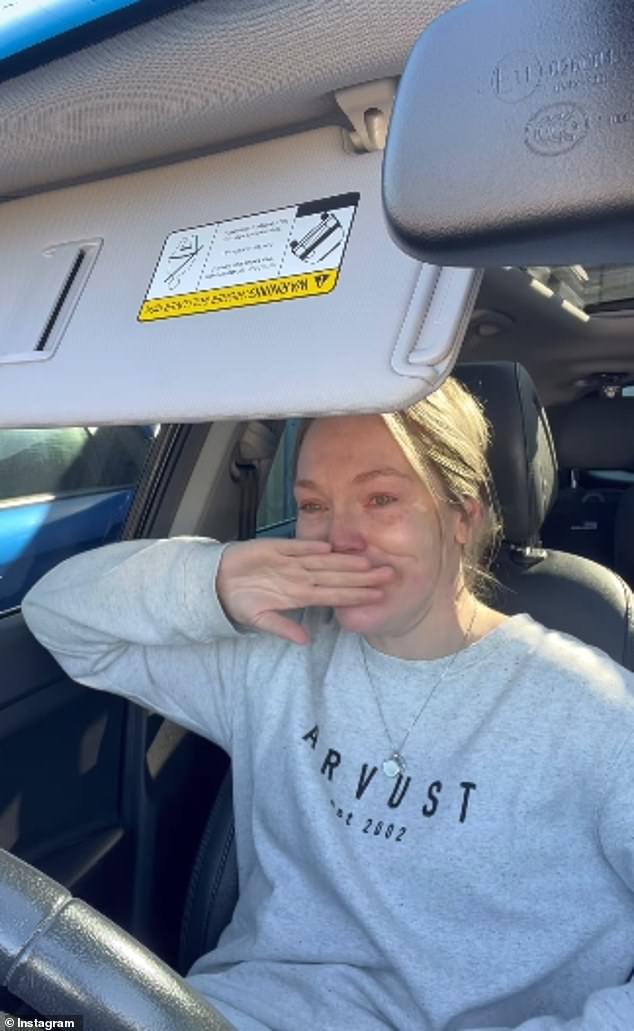 The Gold Coast mother said she filmed the video of her breaking down after dropping her twins off at nursery in 2023, but is experiencing the same emotions after moving the family from Melbourne.