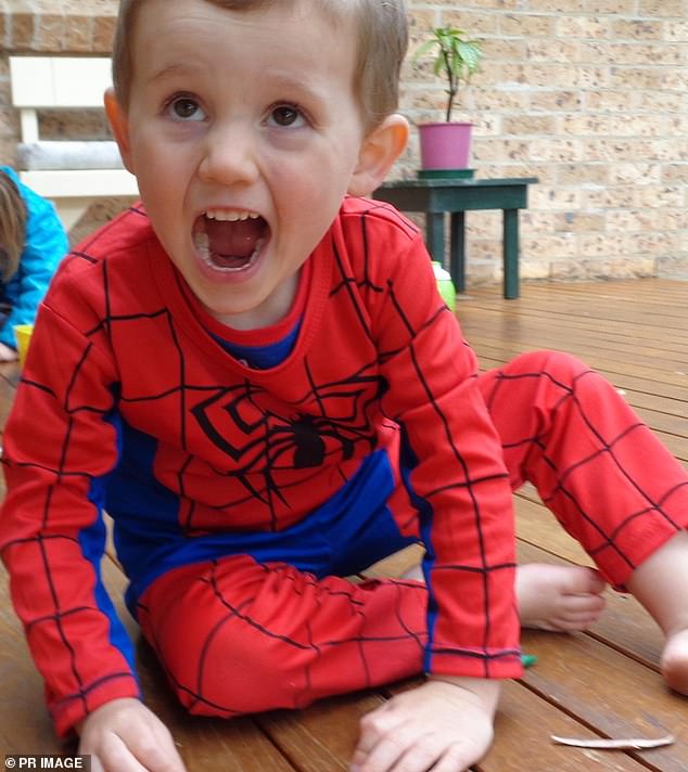 One of the last photographs of William Tyrrell taken on the porch of Kendall's house the morning he disappeared without a trace.