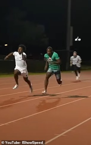 iShowSpeed ​​actually led Noah Lyles for part of the race