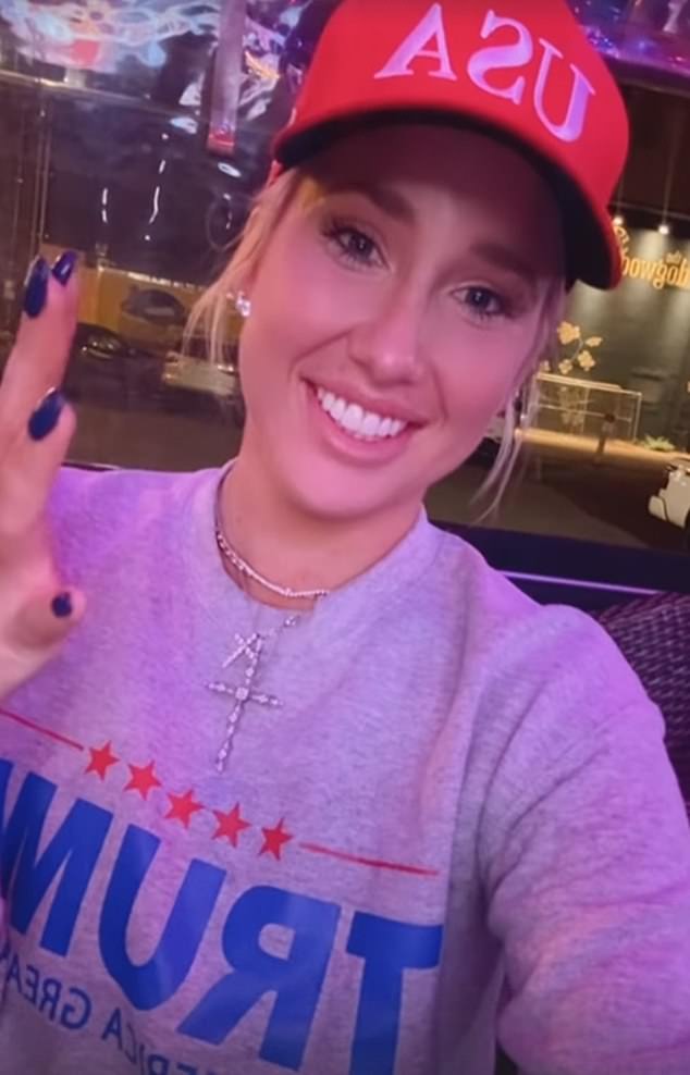 Savannah, 28, who supported Trump when speaking at the RNC in July, celebrated her victory on Instagram with a series of videos in which she said: Did you all do it? (pictured)