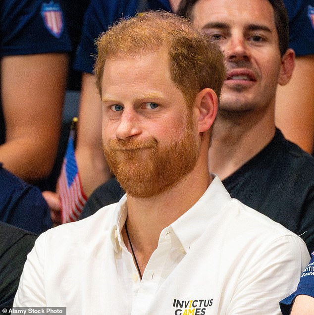 The Duke of Sussex sporting a beard at last year's Invictus Games