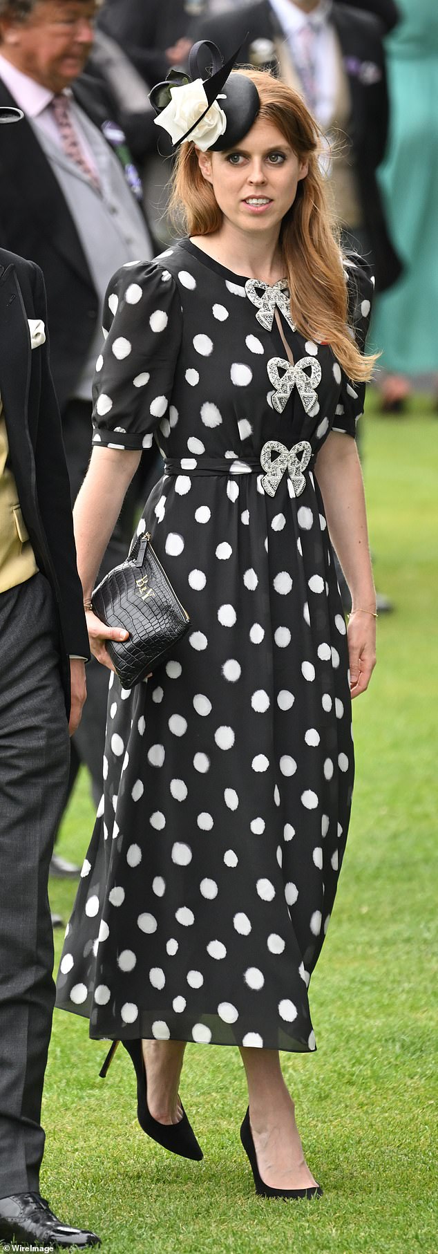 Arriving at Royal Ascot in 2022, Princess Beatrice made an instant impression in her striking Saloni dress.