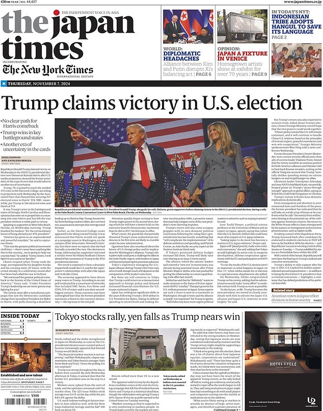 JAPAN: The Japan Times headlined 