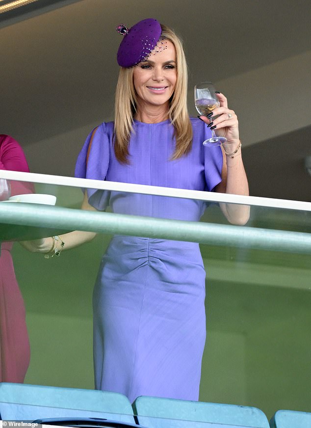 Amanda Holden, 53, wore a purple version at Ascot last year which she paired with a purple beret, clutch and matching shoes.