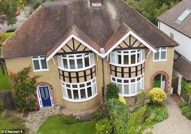 Phil Spencer also took them to see a three-bedroom property worth £1 million in St Albans (pictured).