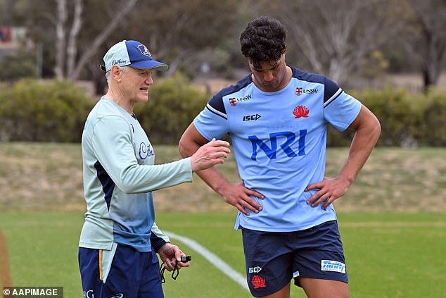 Joe Schmidt (left) opted to field the former Sydney Roosters star at 13th for the clash.