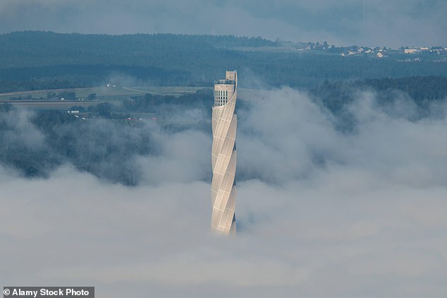 The structure is currently testing TK Elevator's MULTI system.