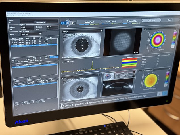 The innovative technology, carried out for the first time in the UK yesterday, creates a 3D digital clone of a patient's eyes.